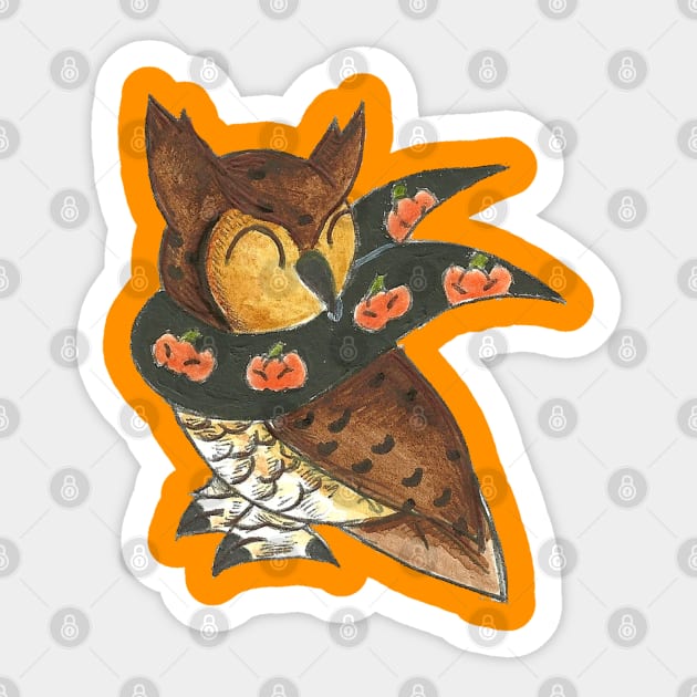 Happy Owl-o-Ween! Sticker by KristenOKeefeArt